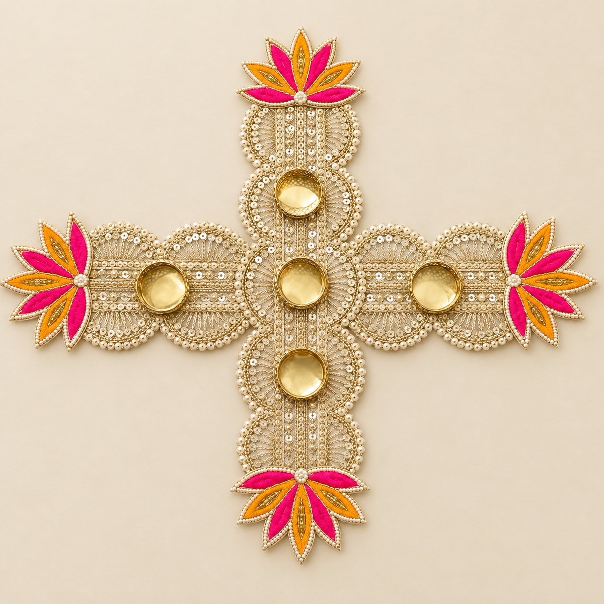 Lotus rangoli mats