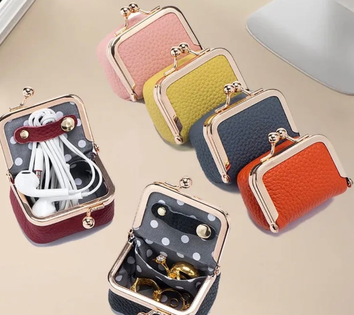 Pinteresty Polka dot mini jewelry case