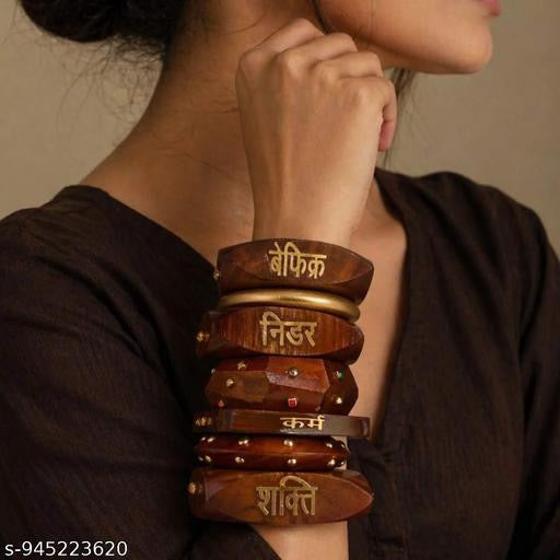 Wooden Devi bangles