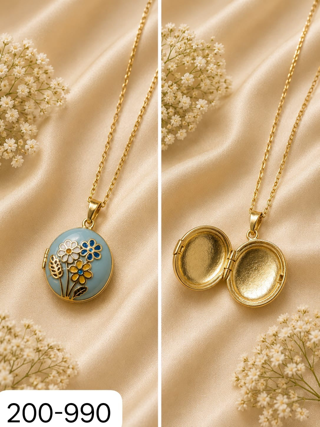 Enamelled frame chain