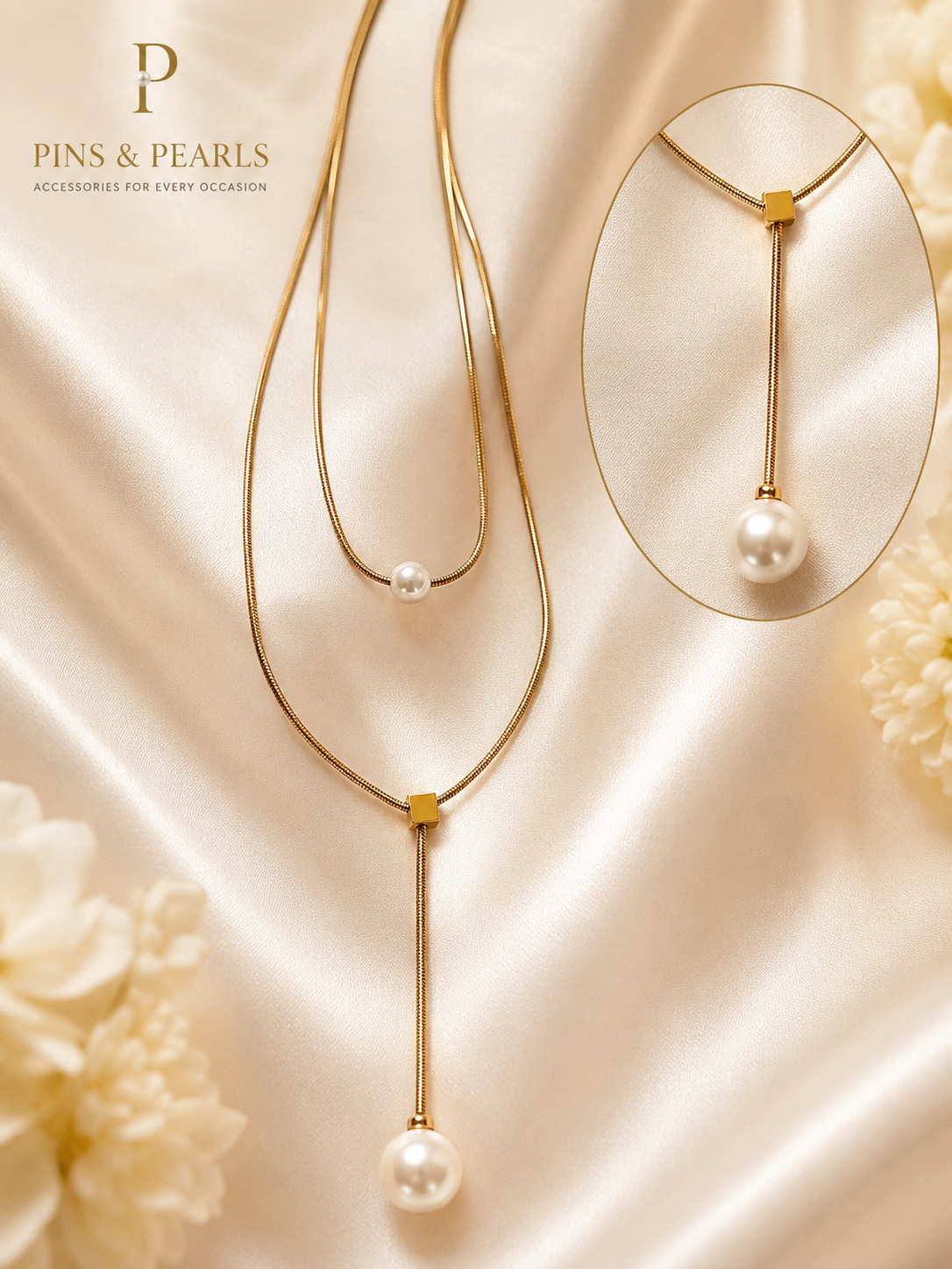 Pearl drop necklace