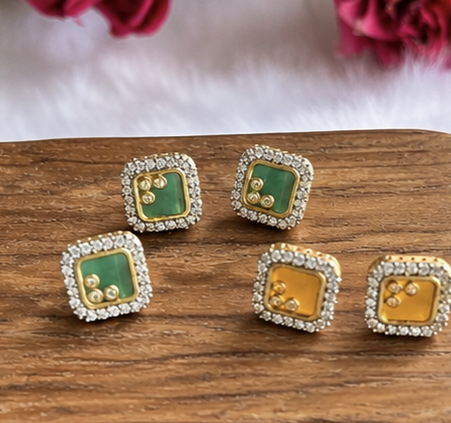 Emerald Glow Studs