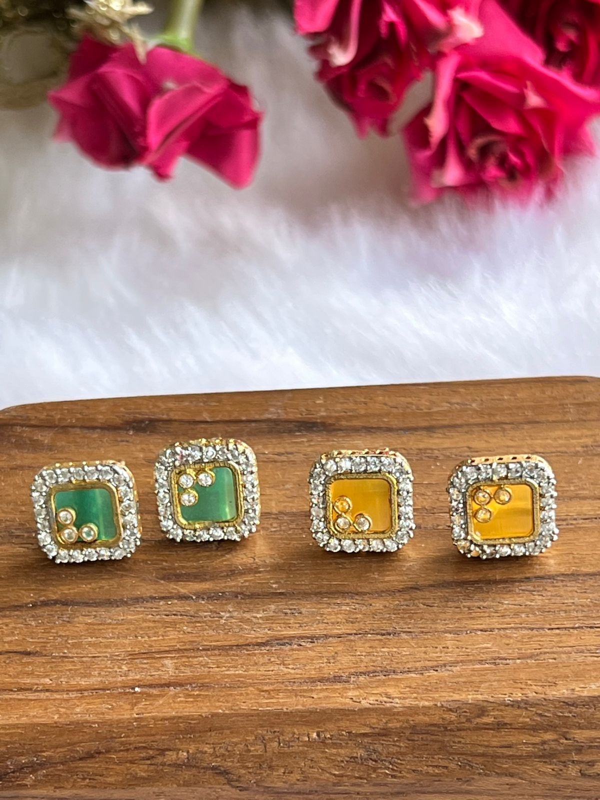 Emerald Glow Studs