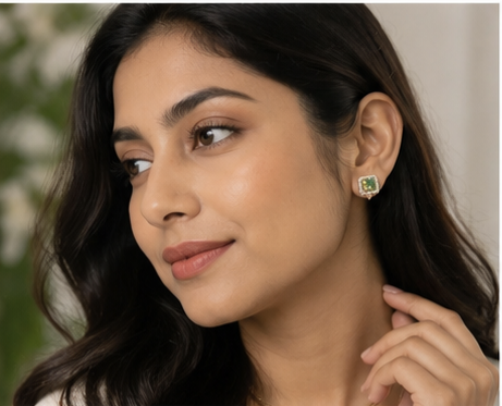 Emerald Glow Studs